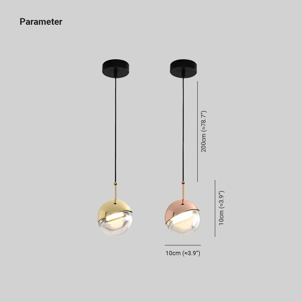 Valentina Bol LED Hanglampen Goud Metaal Glas Eetkamer Woonkamer