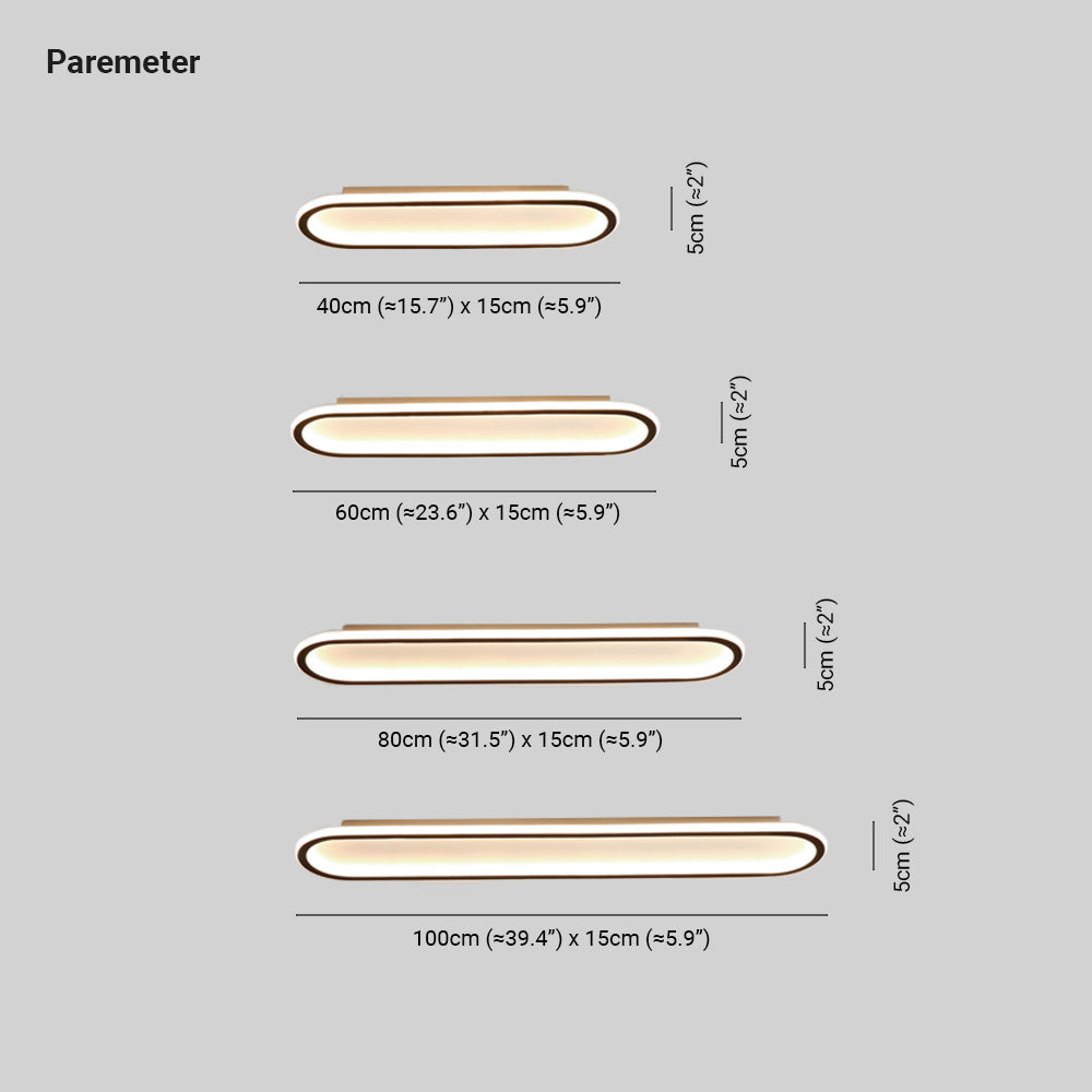 Quinn Minimalistisch Elliptische LED Plafondlamp Metaal/Acryl Zwart/Goud/Roségoud