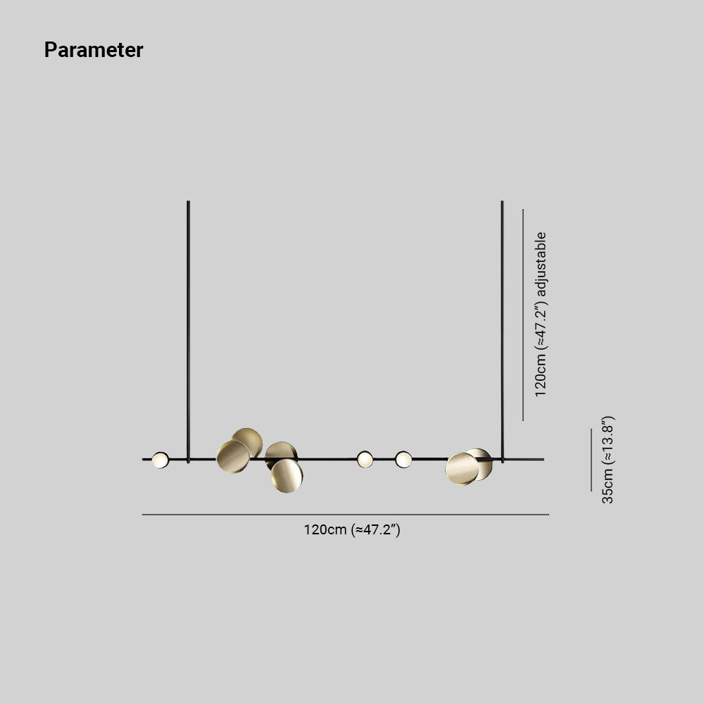 Avi Minimalistische Design Lineaire Metalen Hanglamp, Zwart, Woonk/Eetkamer