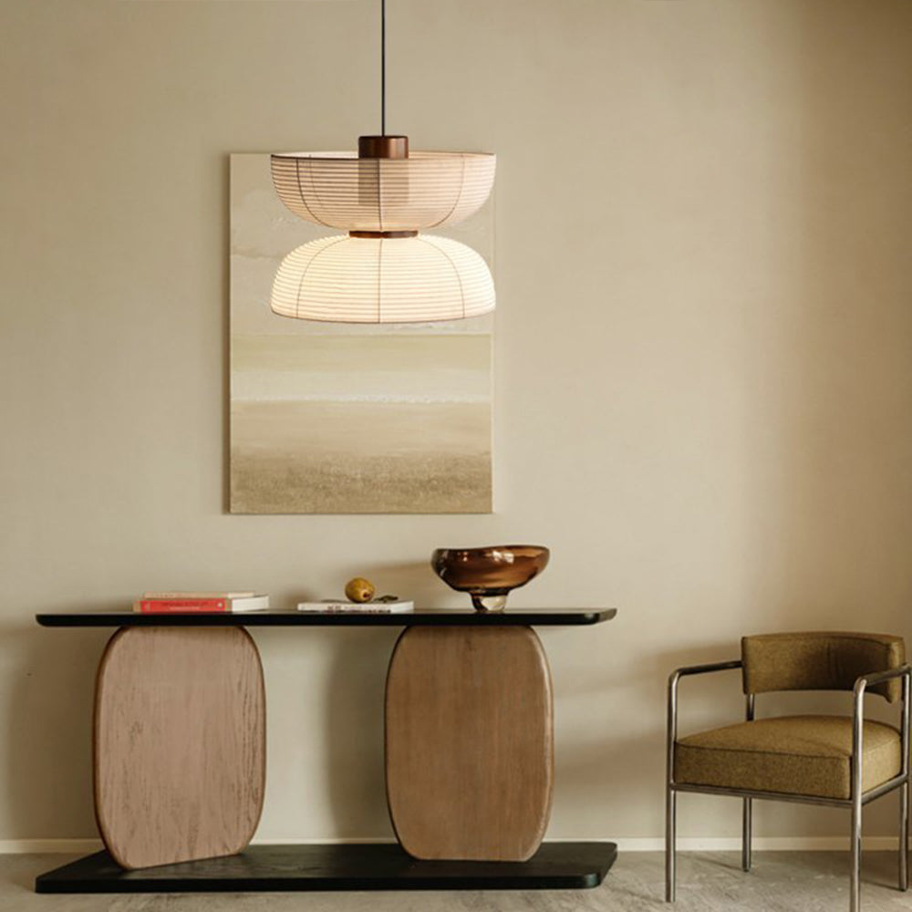 Ozawa Design LED Hanglamp Metaal/Stof Beige Slaap/Woon/Eetkamer