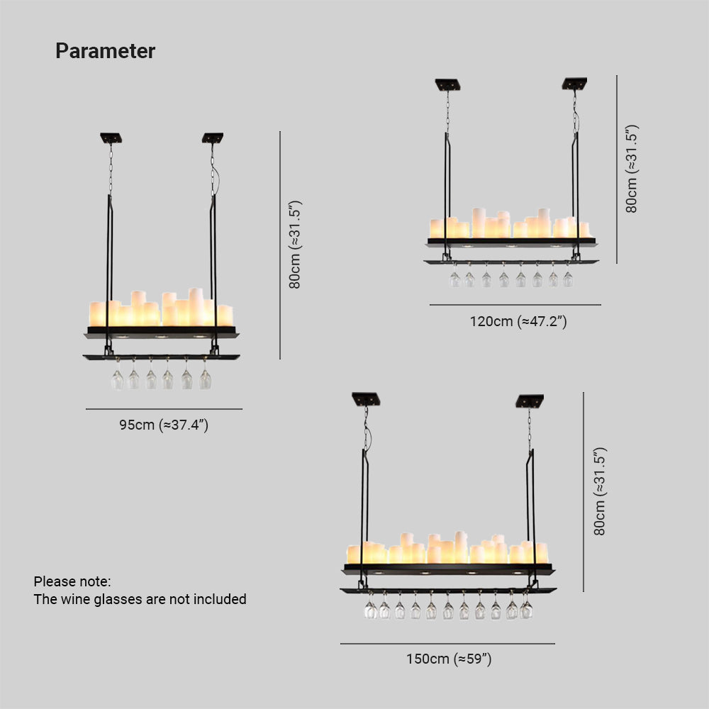 Alessio Industriele LED Hanglamp Zwart Eettafel Metaal/Glas