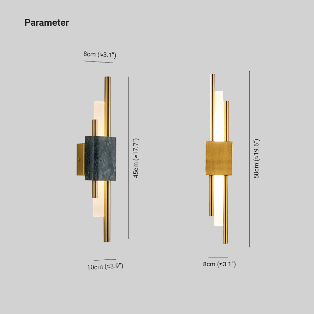 Alana Modern LED Wandlamp Wit Gouden Metaal Woonkamer Slaapkamer