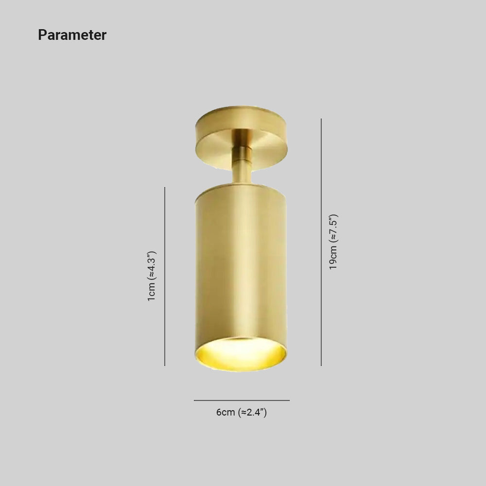 Freja Moderne Cilinder Plafondlampen Spotlight Goud Metaal Slaapkamer