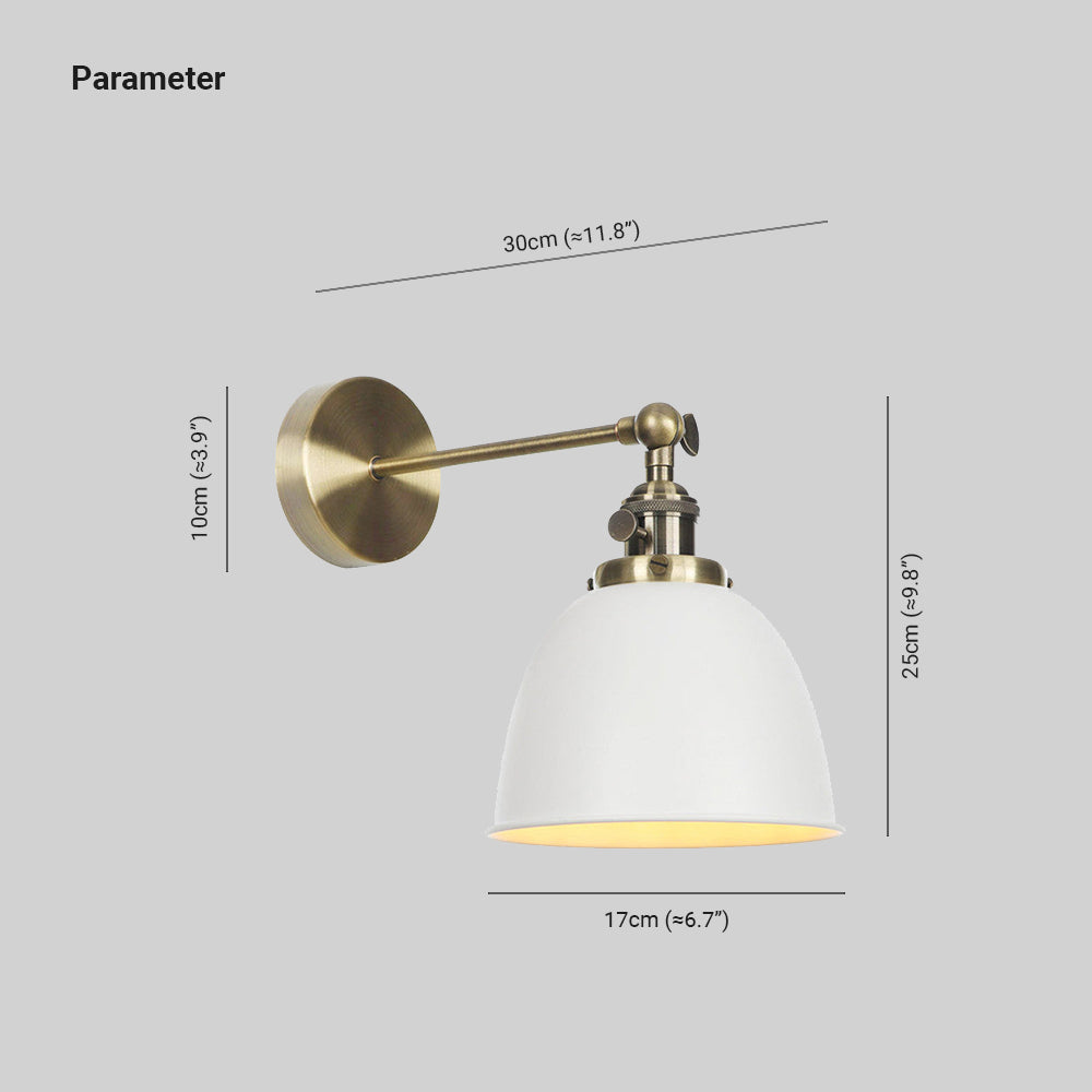 Brady Retro LED Wandlampen Zwart Wit Grijs Metaal Woonkamer Slaapkamer