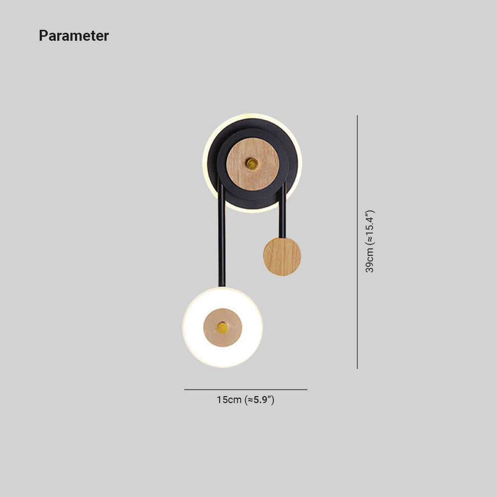 Nielsen Design LED Wandlampen Wit Zwart Metaal Hout Eetkamer Slaapkamer