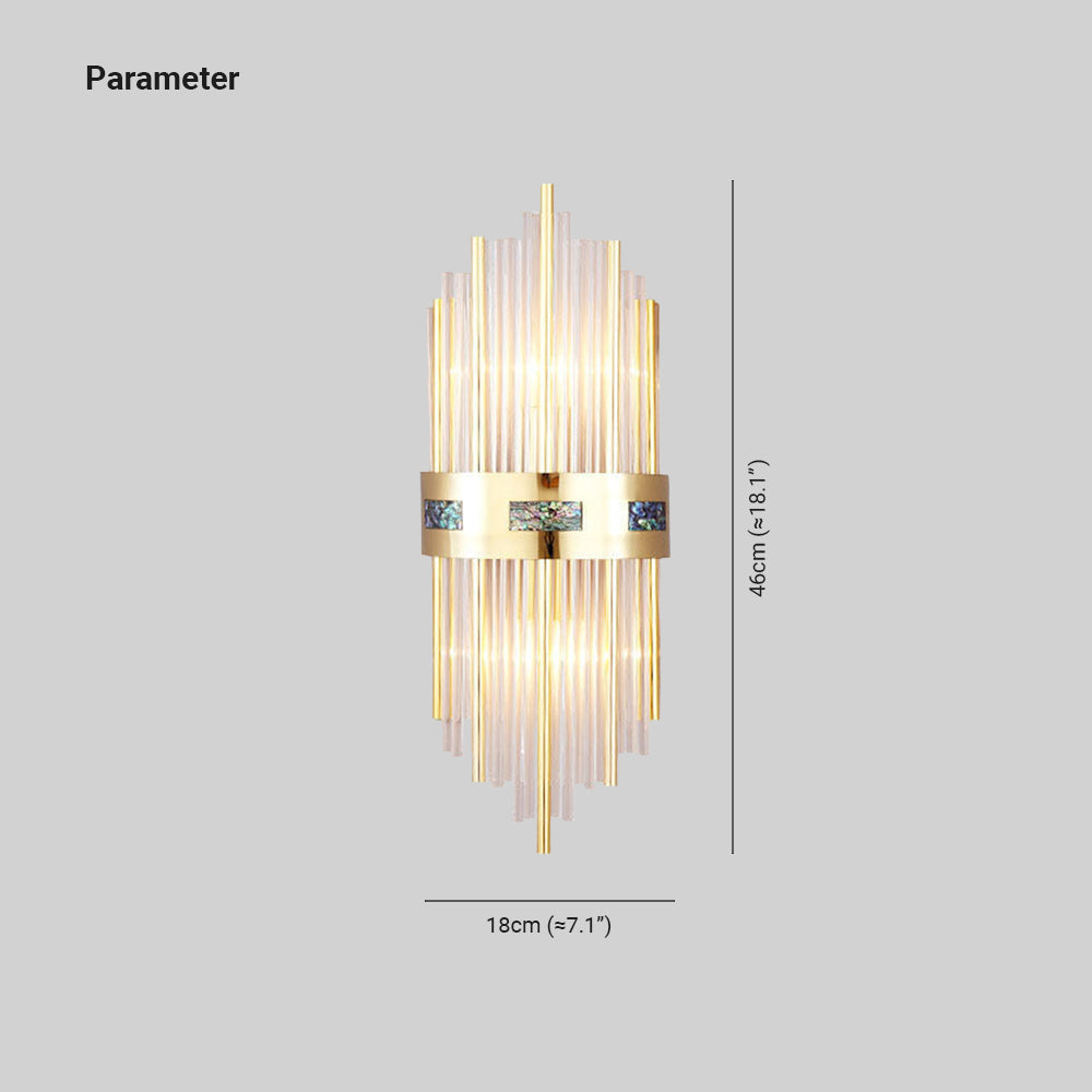Crystal Design Wandlamp Goud Acryl/Metaal Woonkamer/Dinerkamer