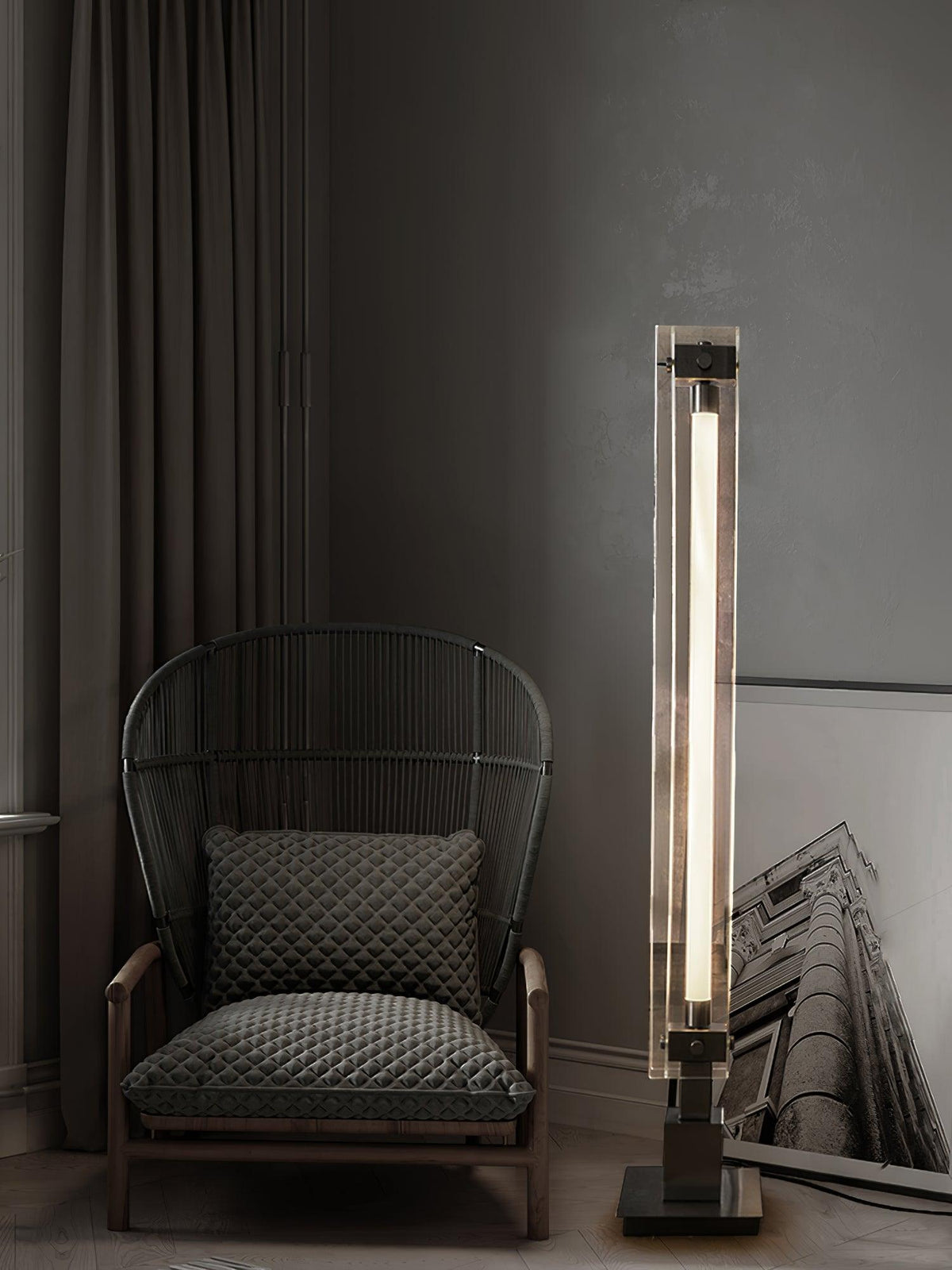 Avthaaril vloerlamp van acryl