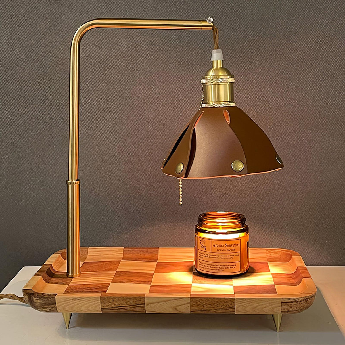 Elvaniella Moderne tafellamp van hout