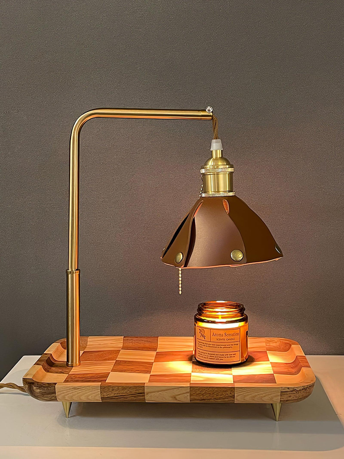 Elvaniella Moderne tafellamp van hout