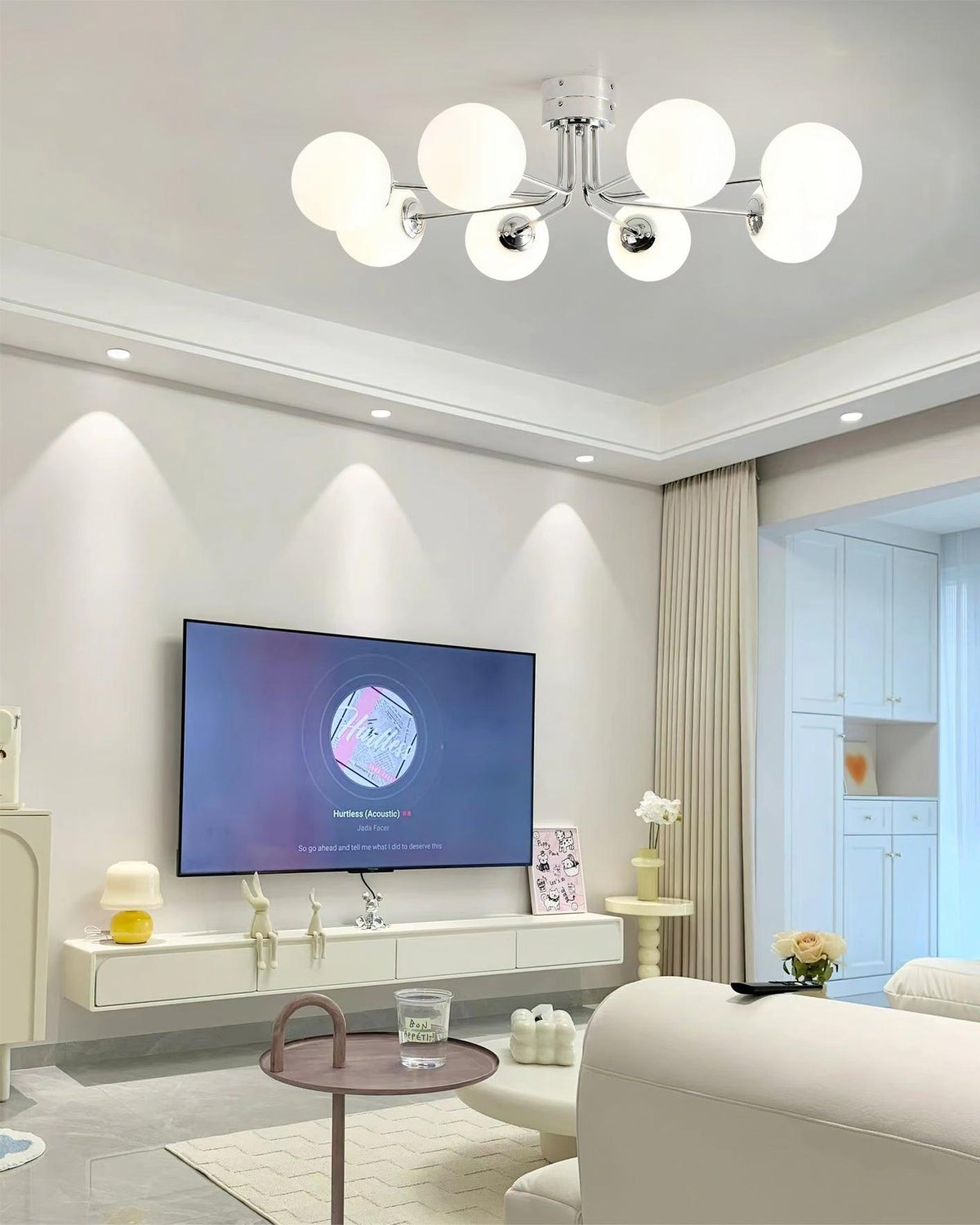 Othien plafondlamp goud wit bol