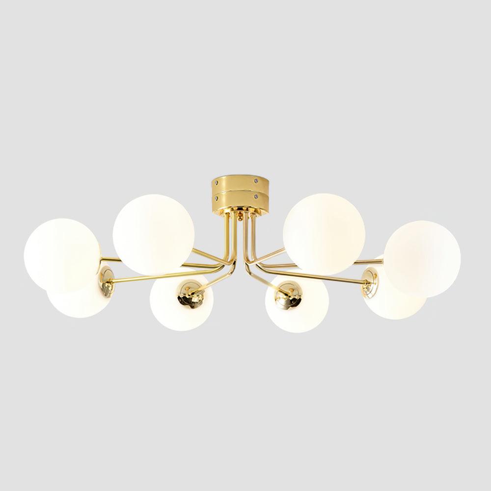 Othien plafondlamp goud wit bol