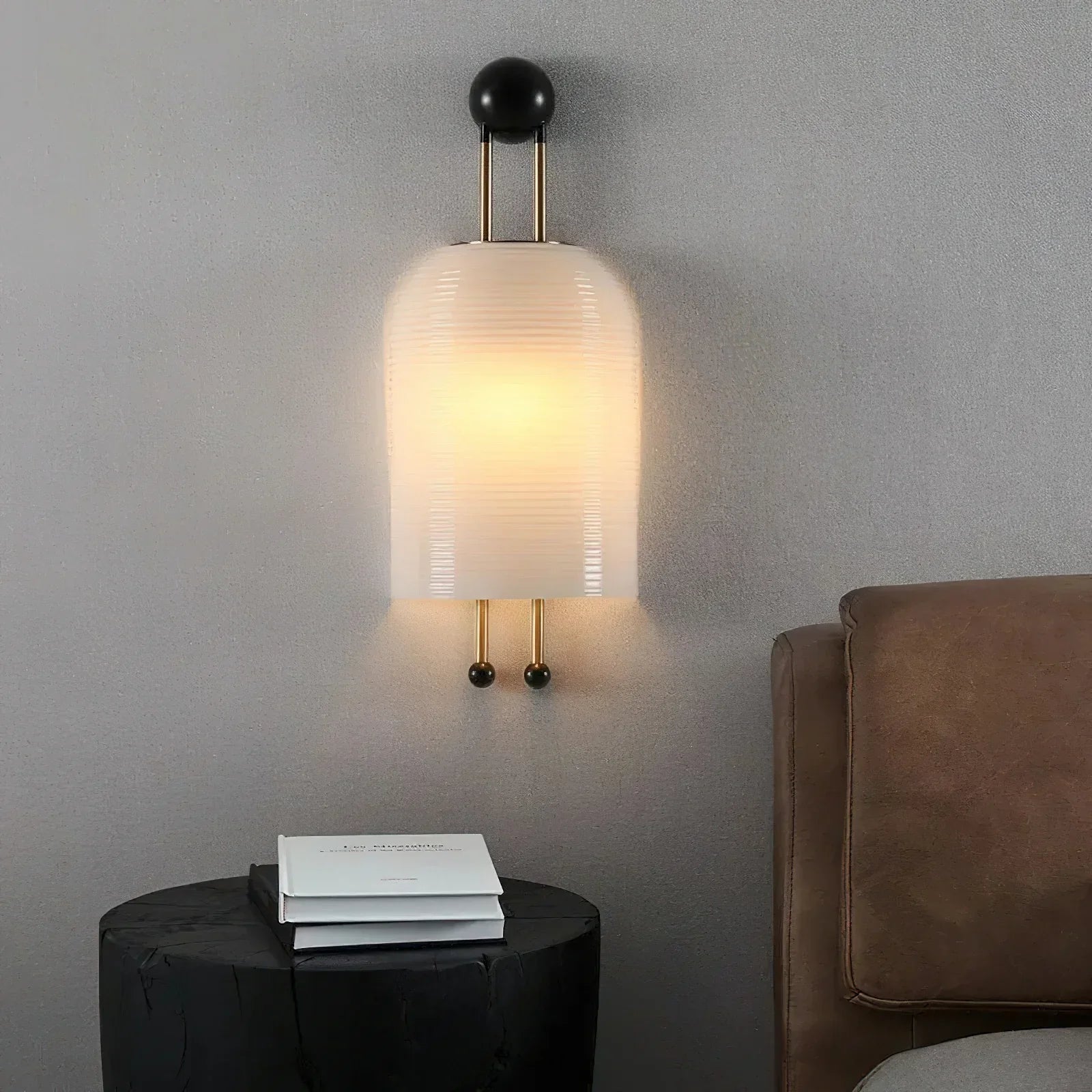 Alessio Metaal Glas Wit Wandlamp Eetkamer Slaapkamer