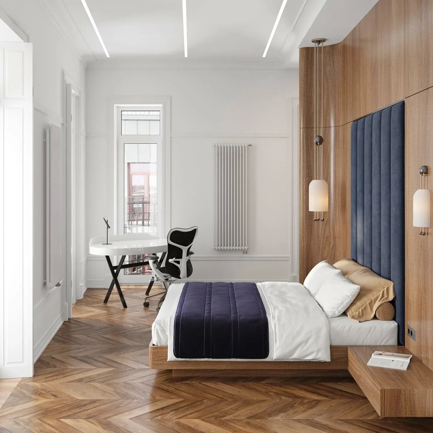 Alessio Metaal Glas Wit Wandlamp Eetkamer Slaapkamer