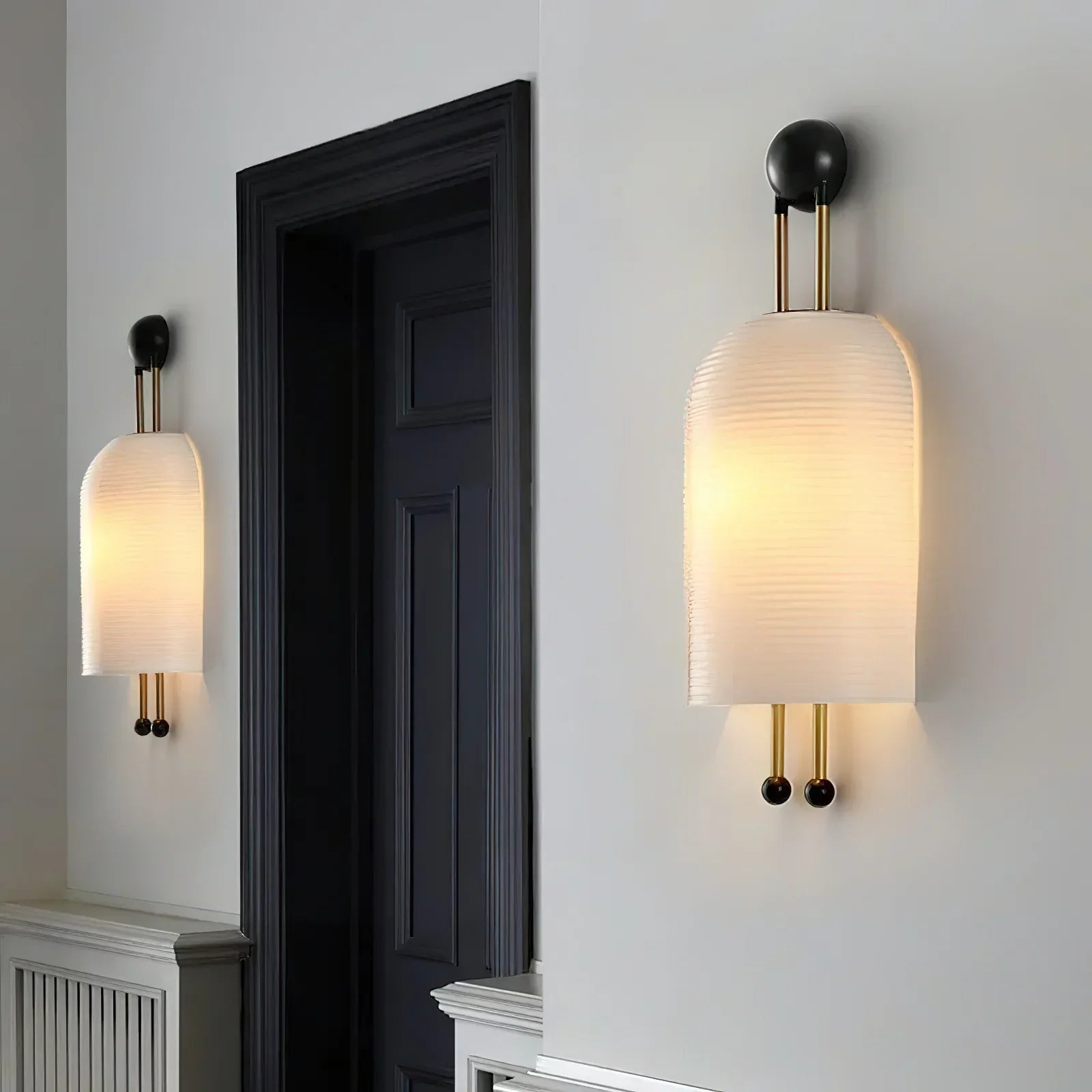 Alessio Metaal Glas Wit Wandlamp Eetkamer Slaapkamer