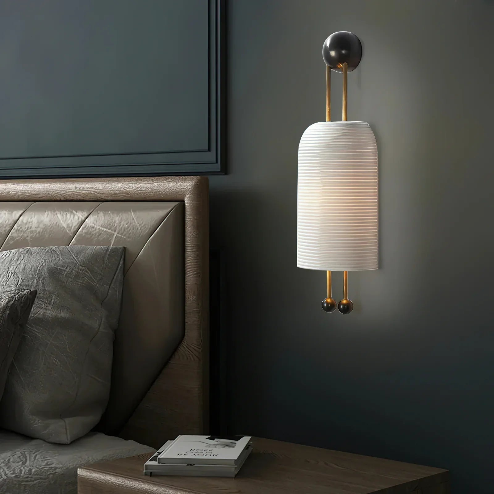 Alessio Metaal Glas Wit Wandlamp Eetkamer Slaapkamer