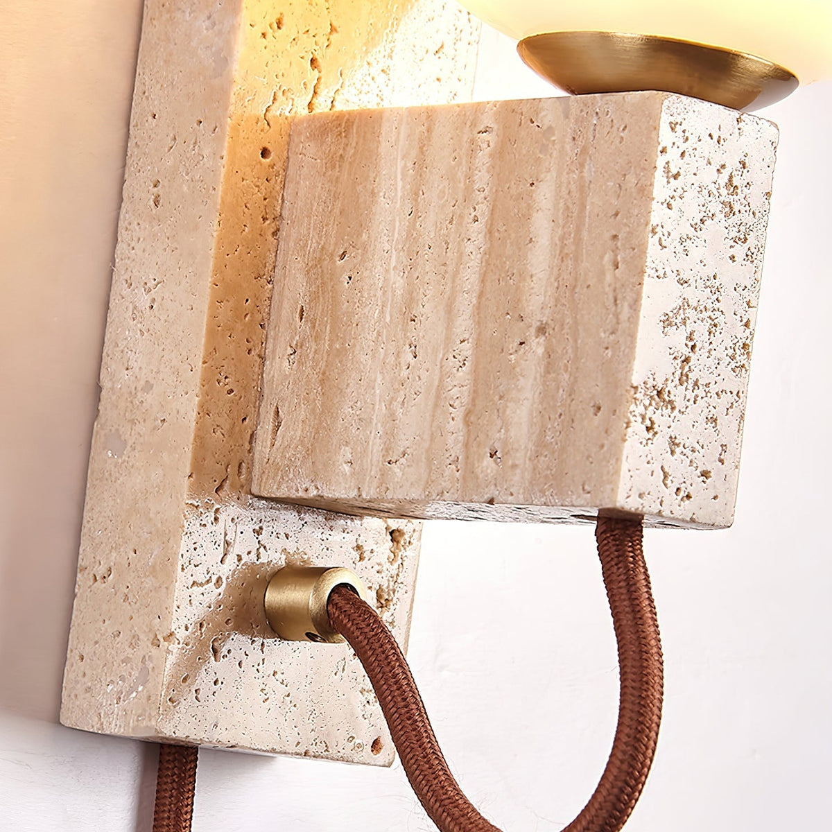 Talt bollen-travertin wandlamp
