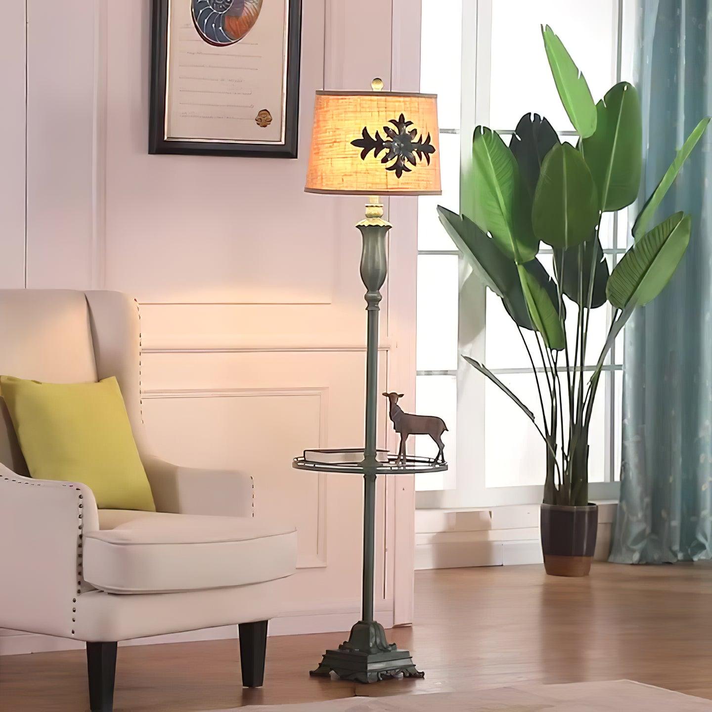 Eryn Vintage Maan LED Vloerlamp Groen Metaal/Resin Slaapkamer