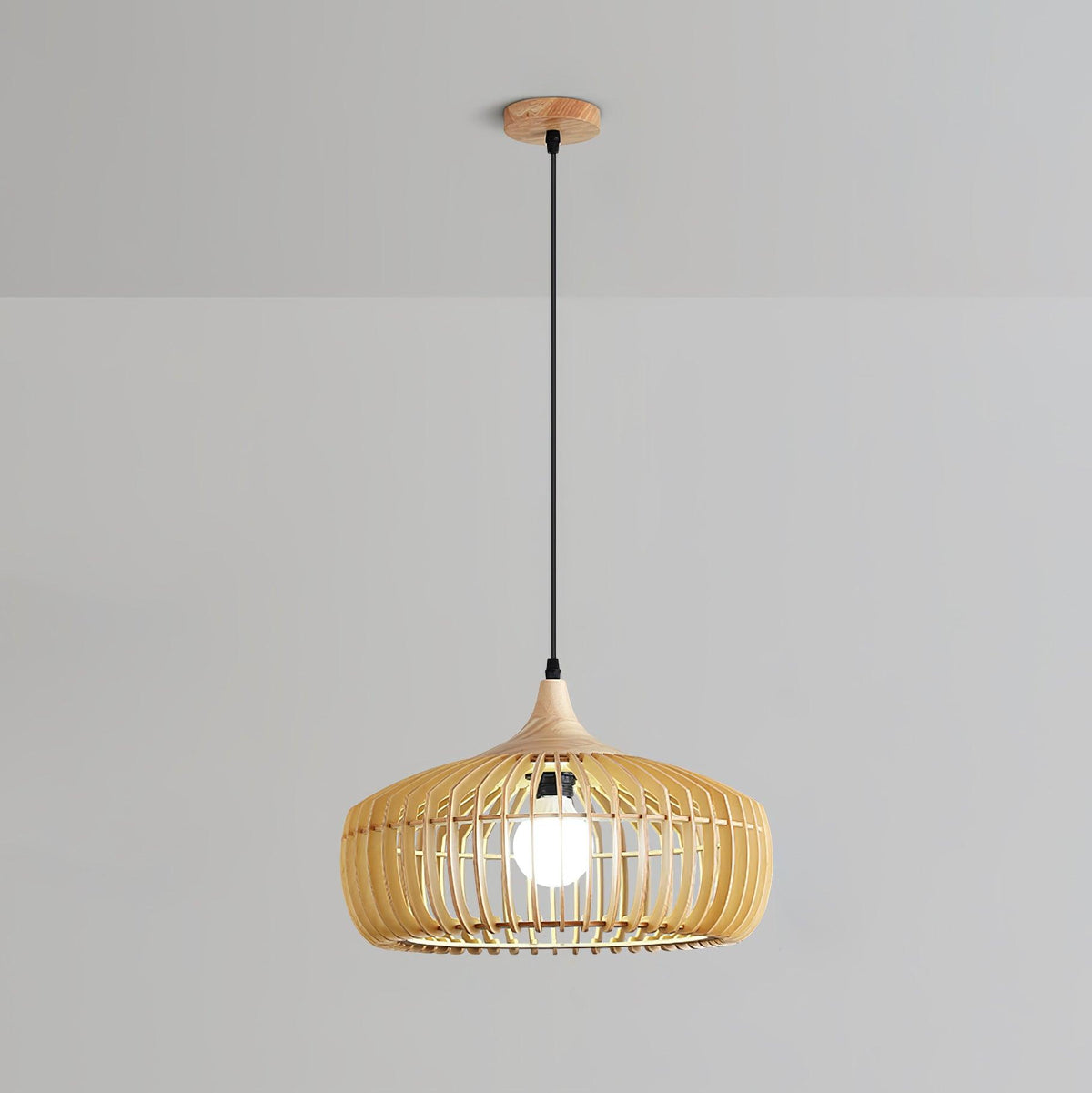 Lixu houten retro hanglamp