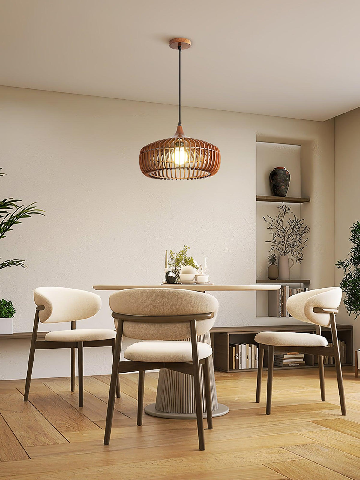 Lixu houten retro hanglamp