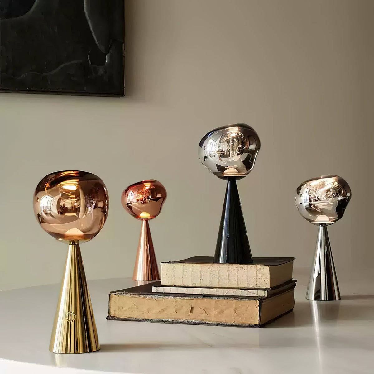 Dimza moderne tafellamp in goud