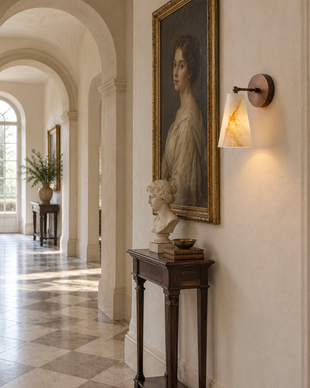 Castercombe Albasten wandlamp