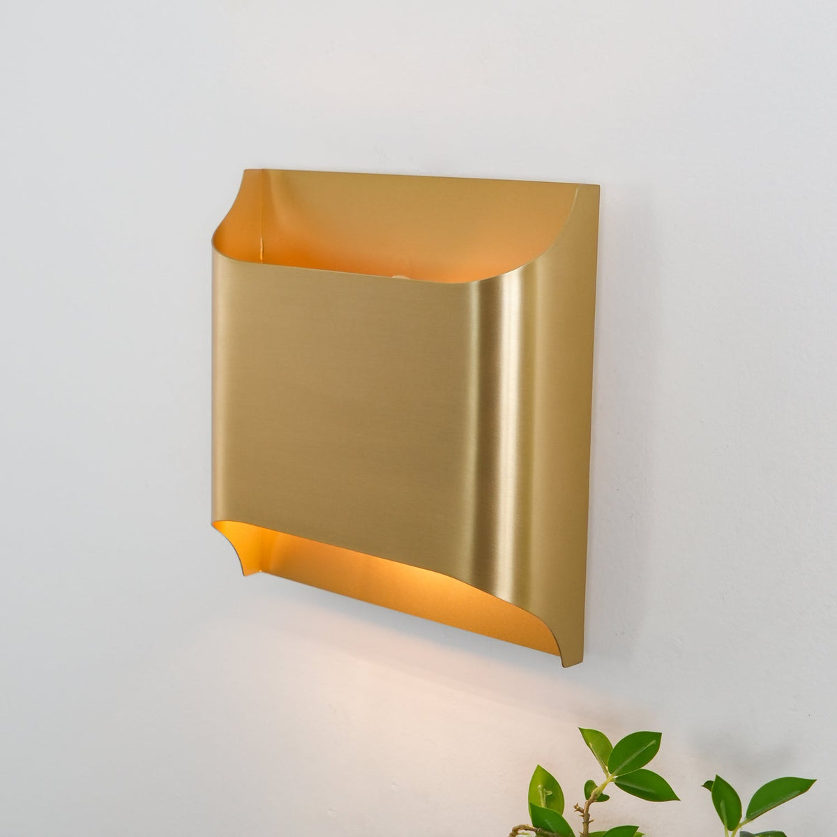 Hardy wandlamp van messing