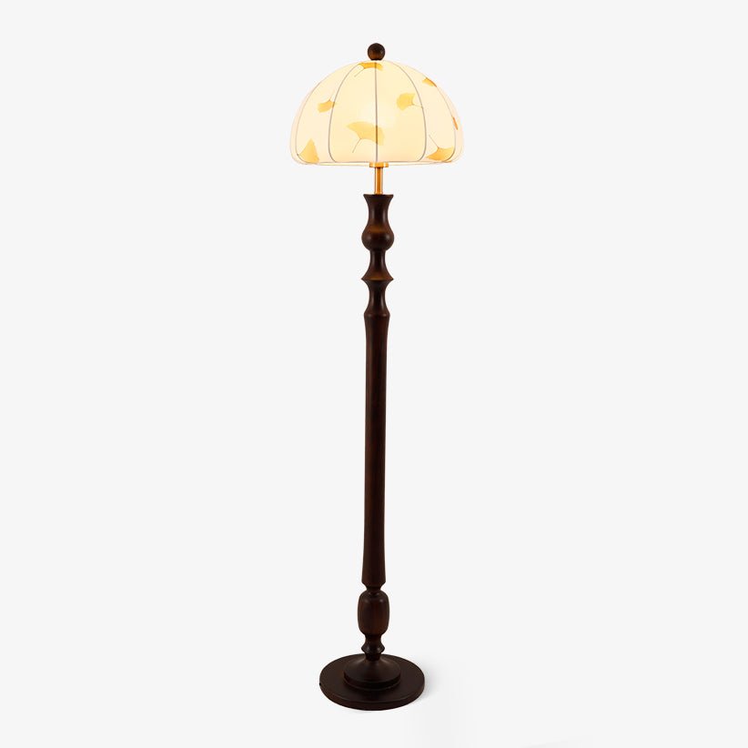 Ginkgore Houten Stoffen Vintage vloerlamp