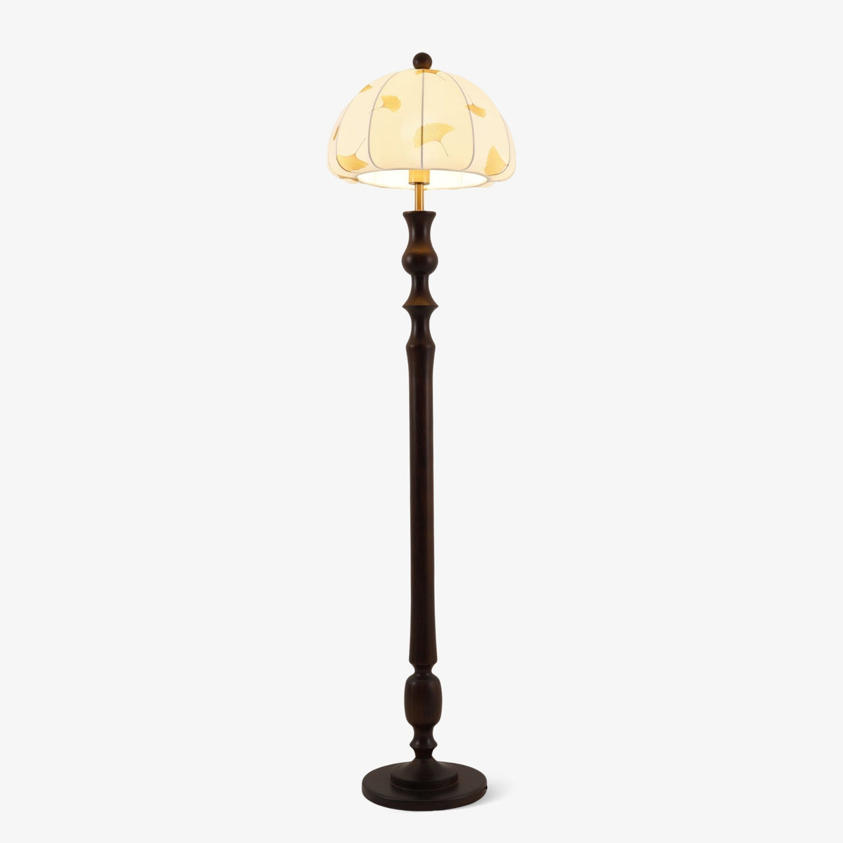 Ginkgore Houten Stoffen Vintage vloerlamp