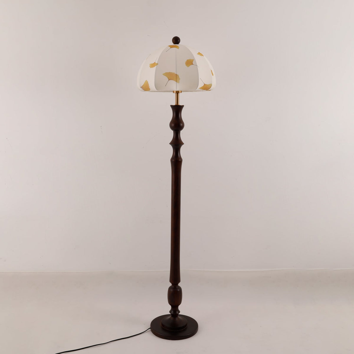 Ginkgore Houten Stoffen Vintage vloerlamp