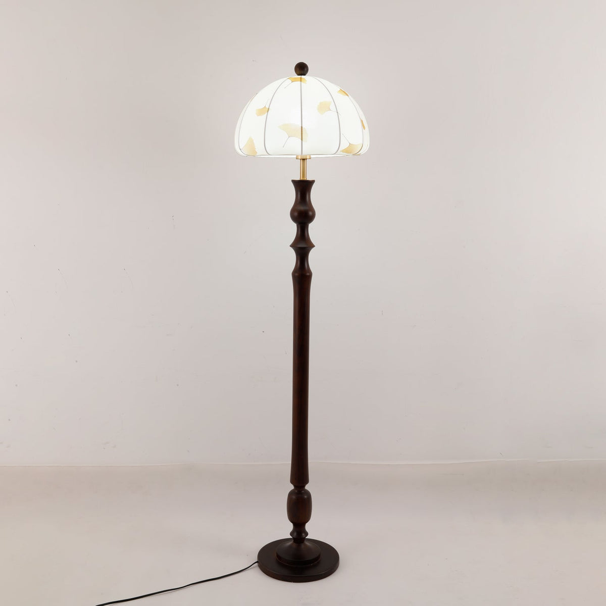 Ginkgore Houten Stoffen Vintage vloerlamp