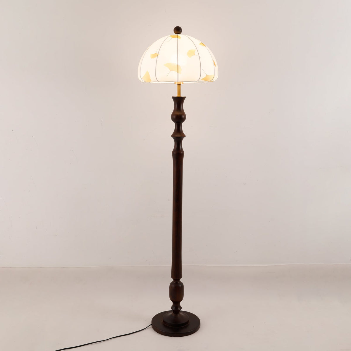 Ginkgore Houten Stoffen Vintage vloerlamp