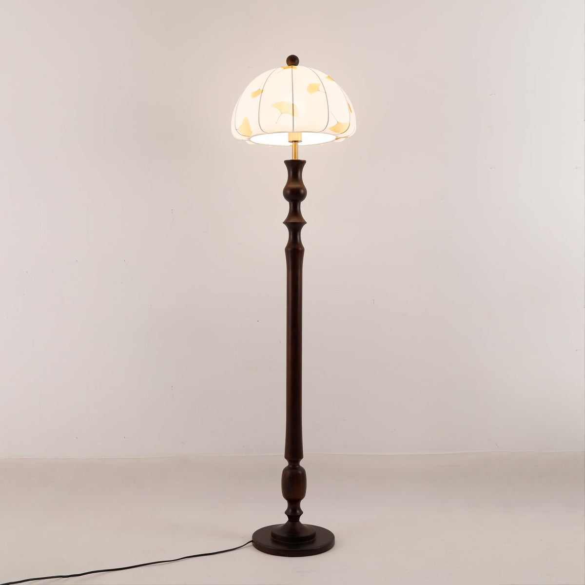 Ginkgore Houten Stoffen Vintage vloerlamp