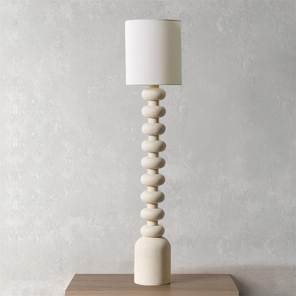 Khev Moderne vloerlamp met stoffen kap
