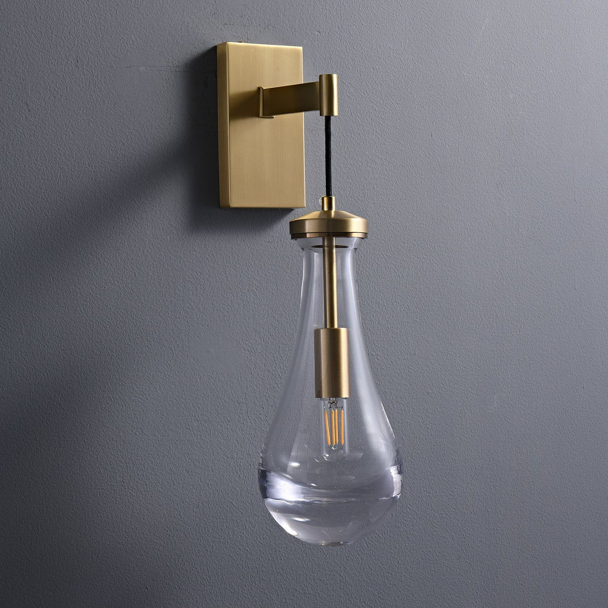 Lyshaos moderne minimalistische wandlamp van messing glas