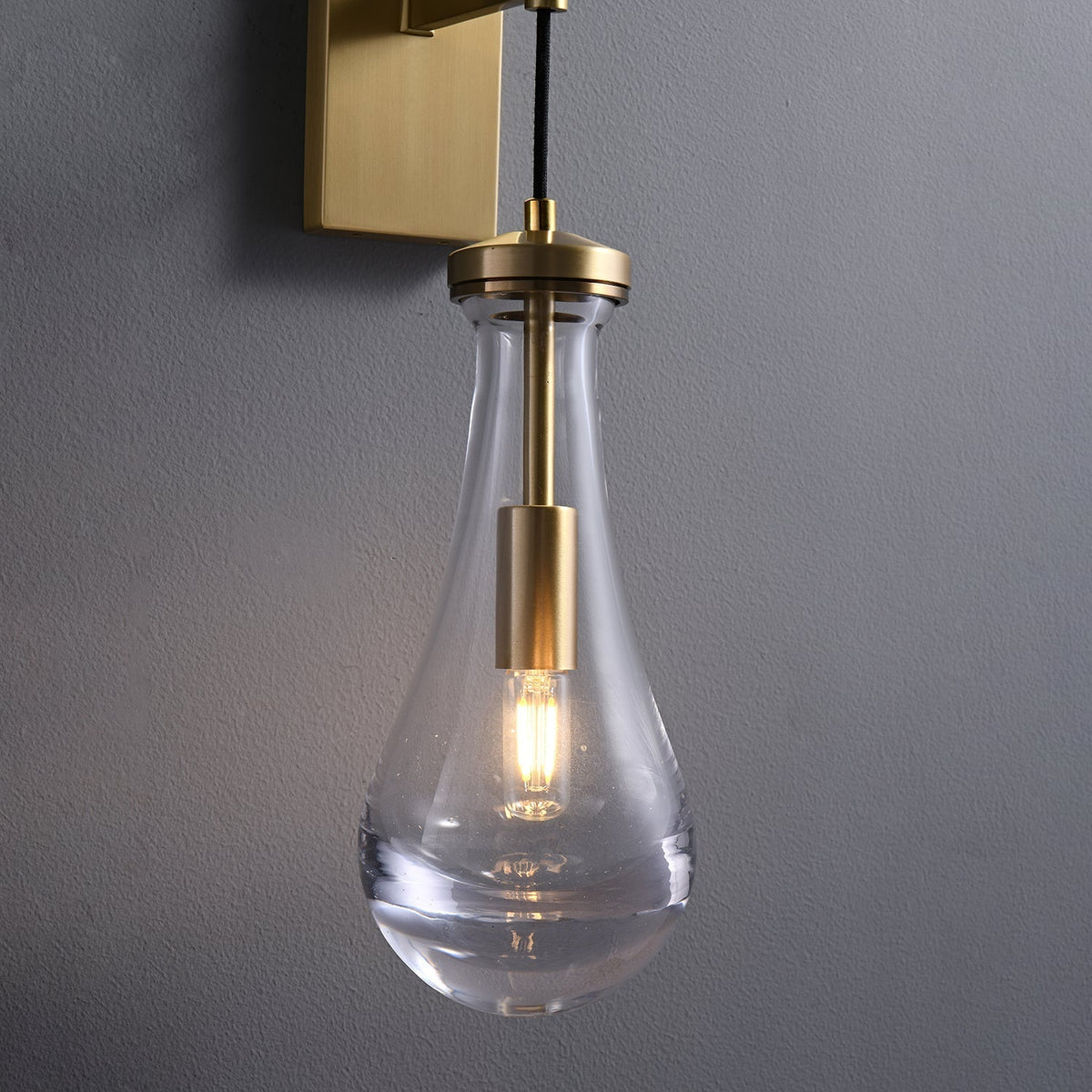 Lyshaos moderne minimalistische wandlamp van messing glas