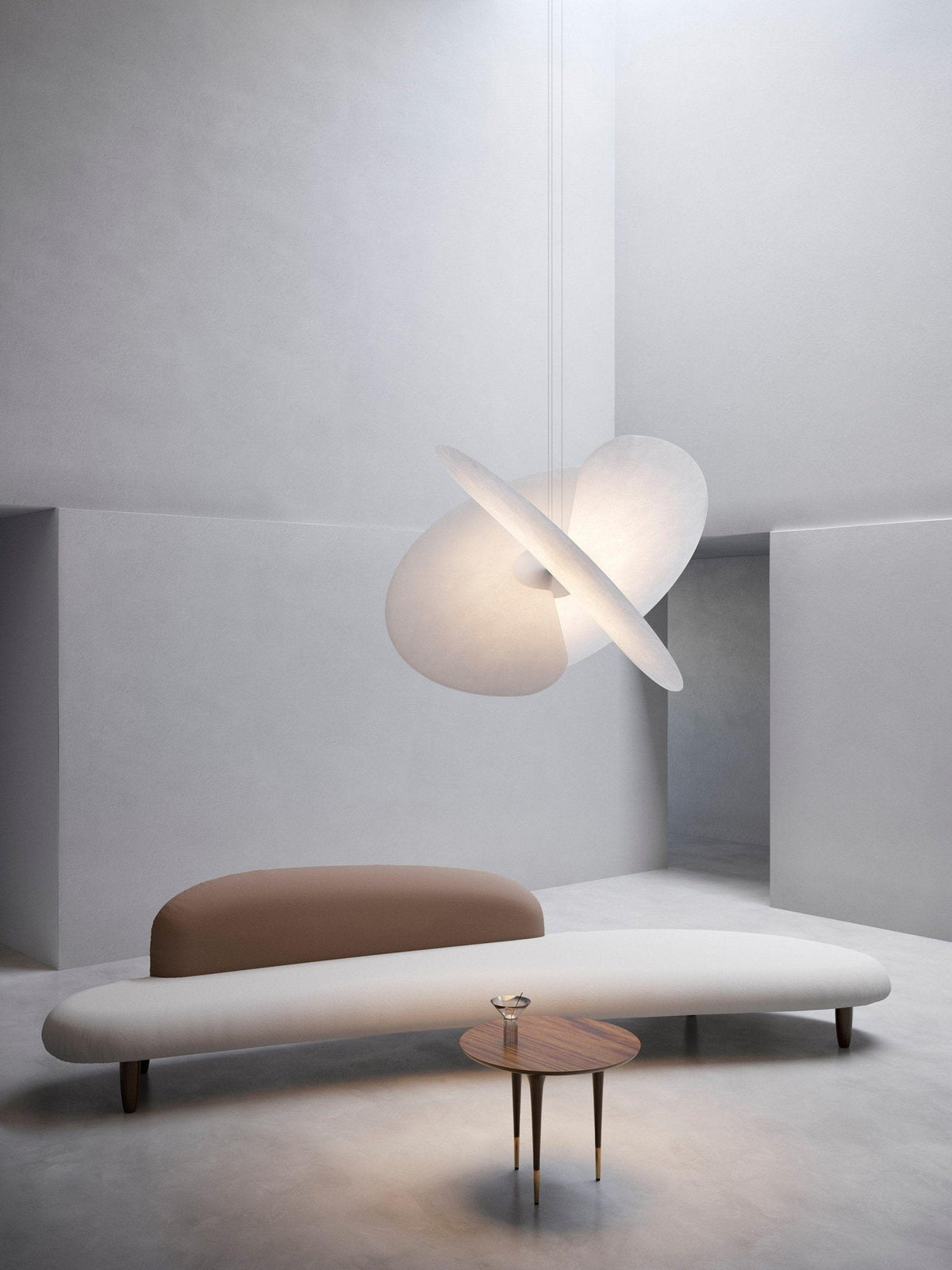 Whirl Moderne hanglamp van stof