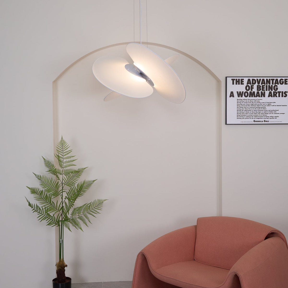 Whirl Moderne hanglamp van stof