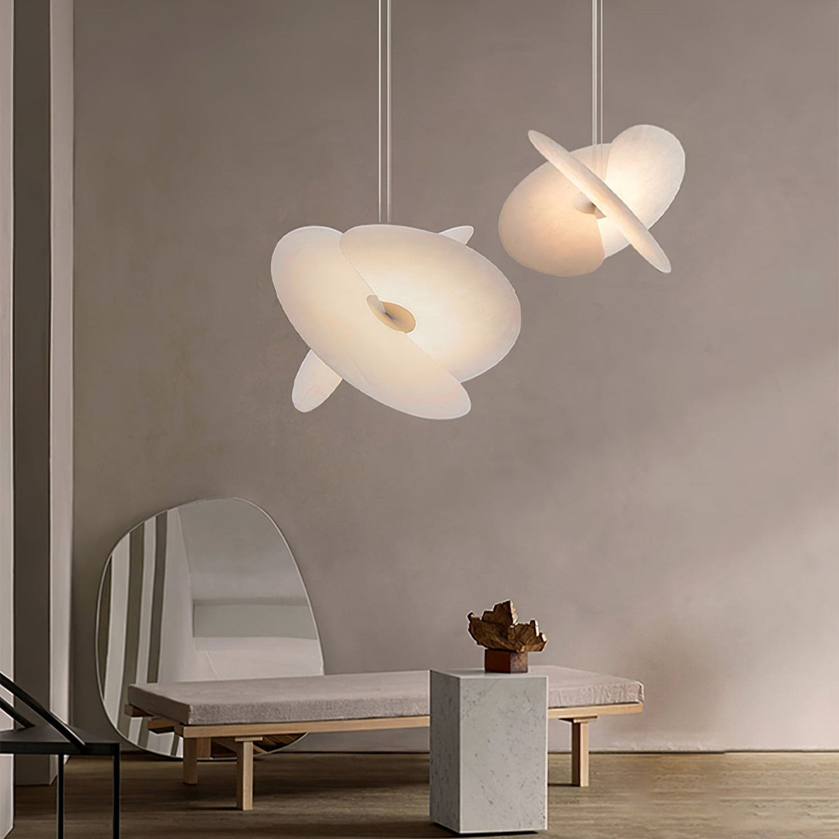 Whirl Moderne hanglamp van stof