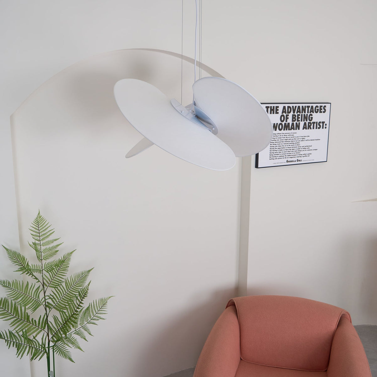 Whirl Moderne hanglamp van stof