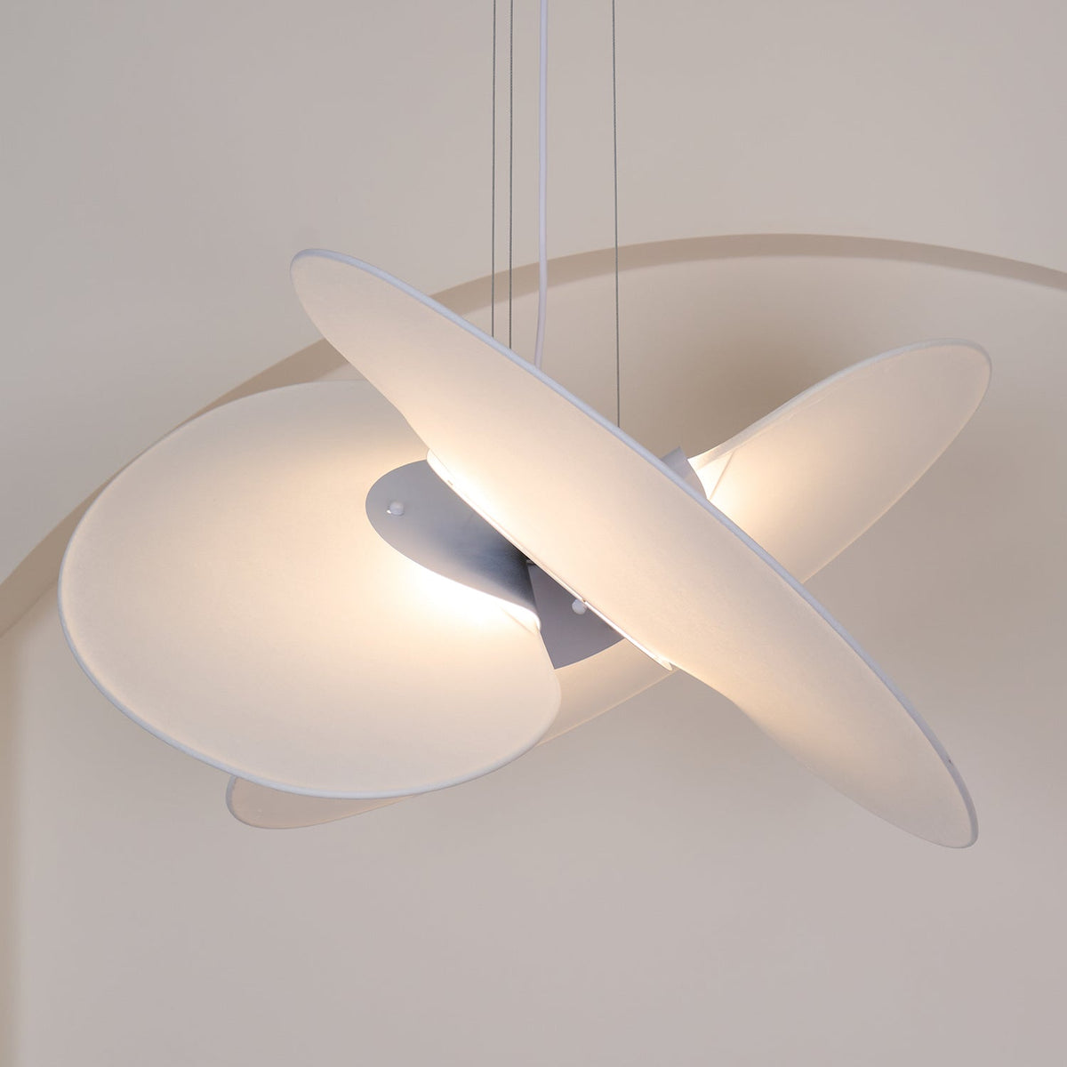 Whirl Moderne hanglamp van stof