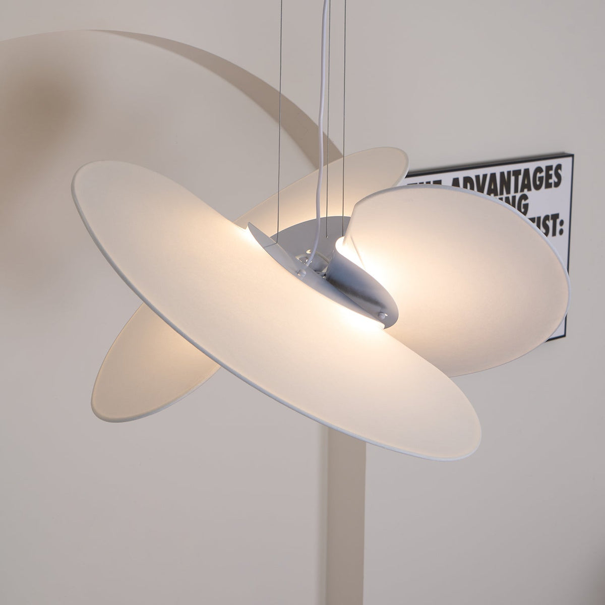 Whirl Moderne hanglamp van stof