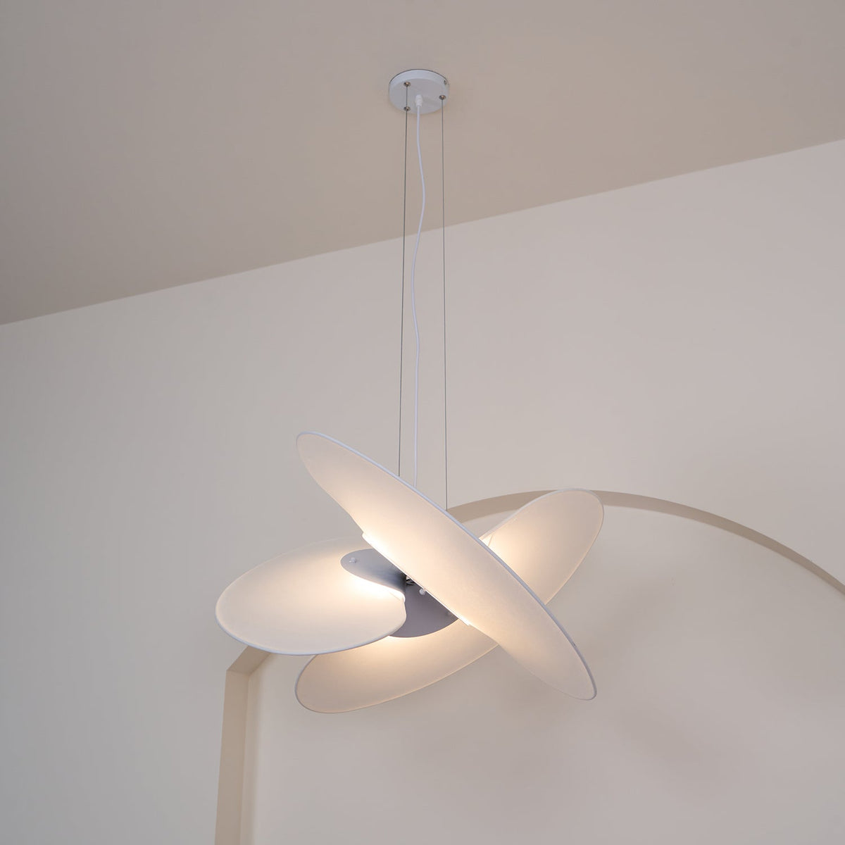 Whirl Moderne hanglamp van stof