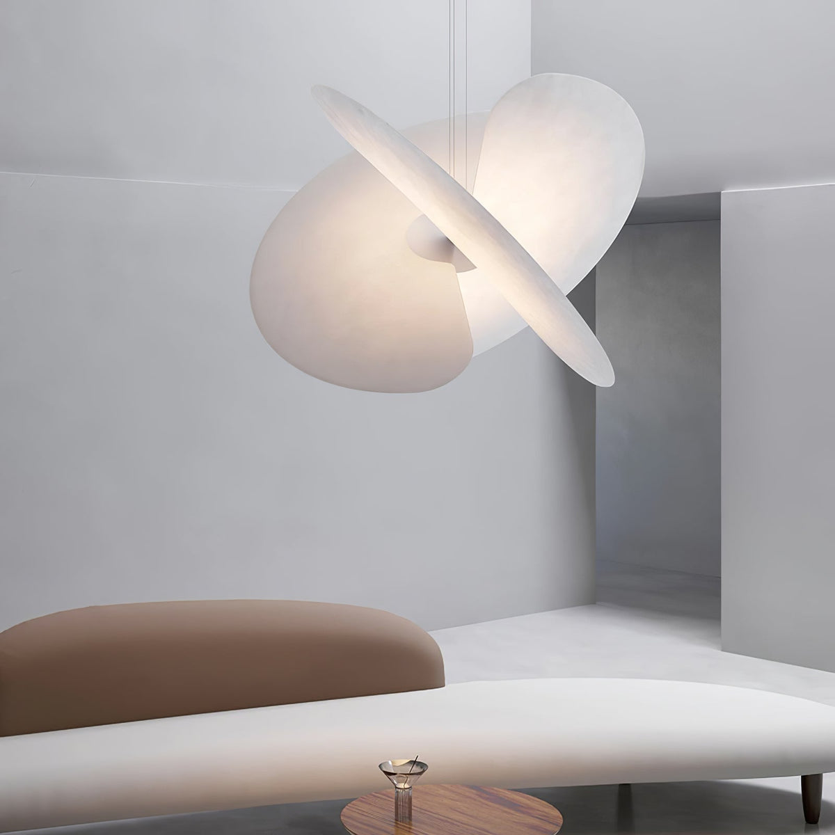 Whirl Moderne hanglamp van stof