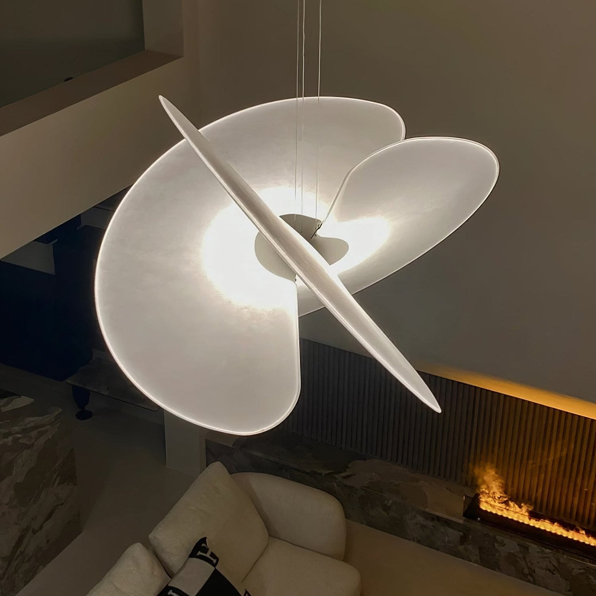 Whirl Moderne hanglamp van stof