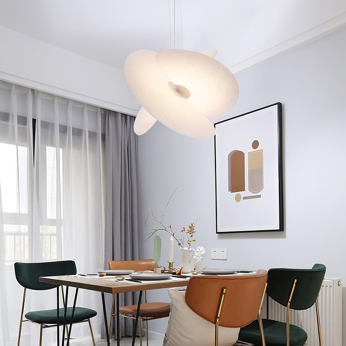 Whirl Moderne hanglamp van stof