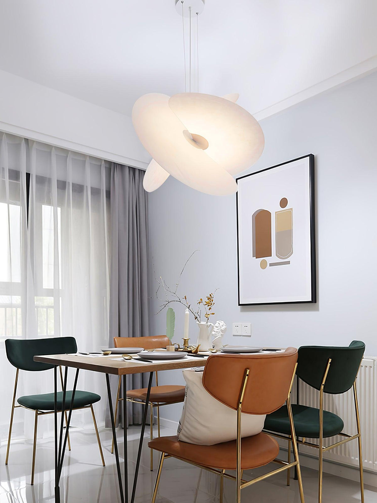 Whirl Moderne hanglamp van stof