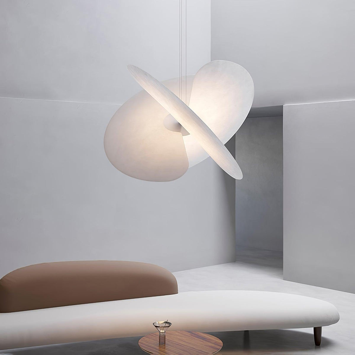 Whirl Moderne hanglamp van stof