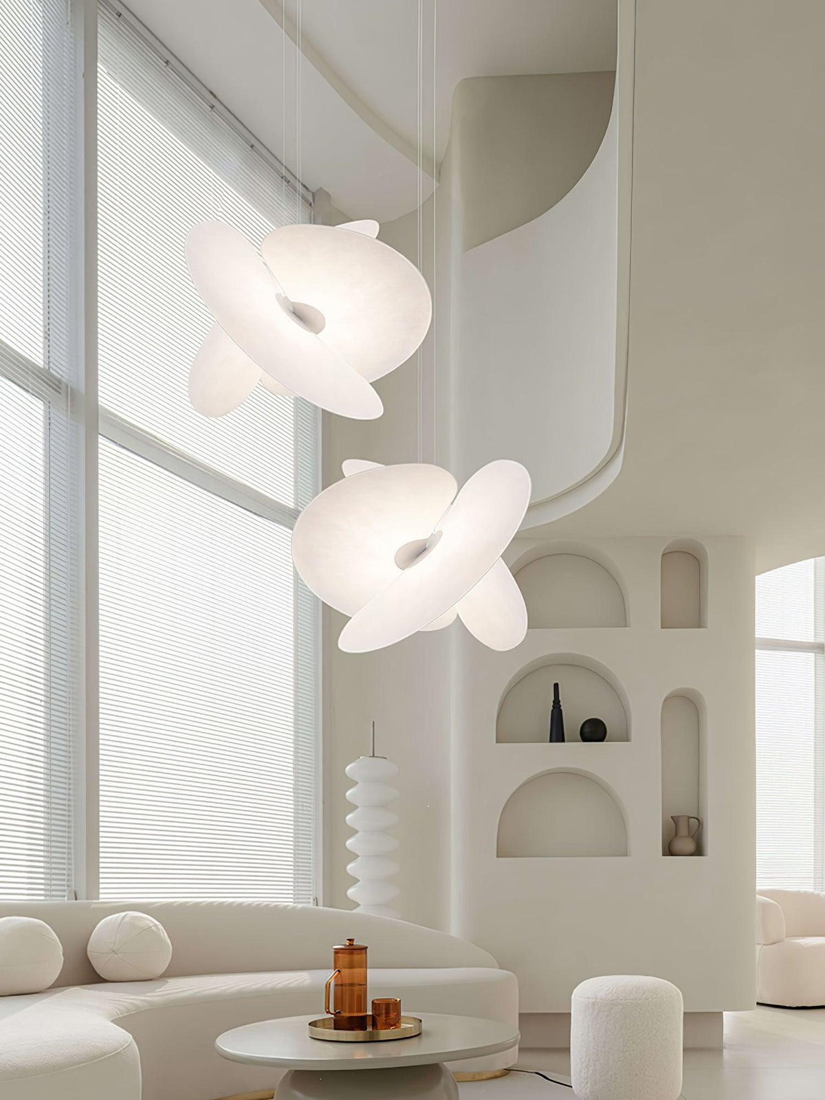 Whirl Moderne hanglamp van stof