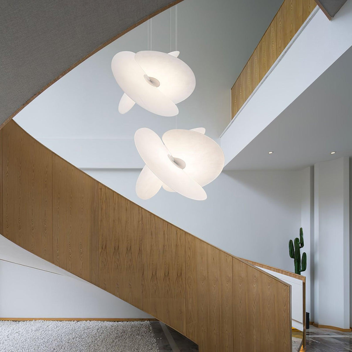 Whirl Moderne hanglamp van stof