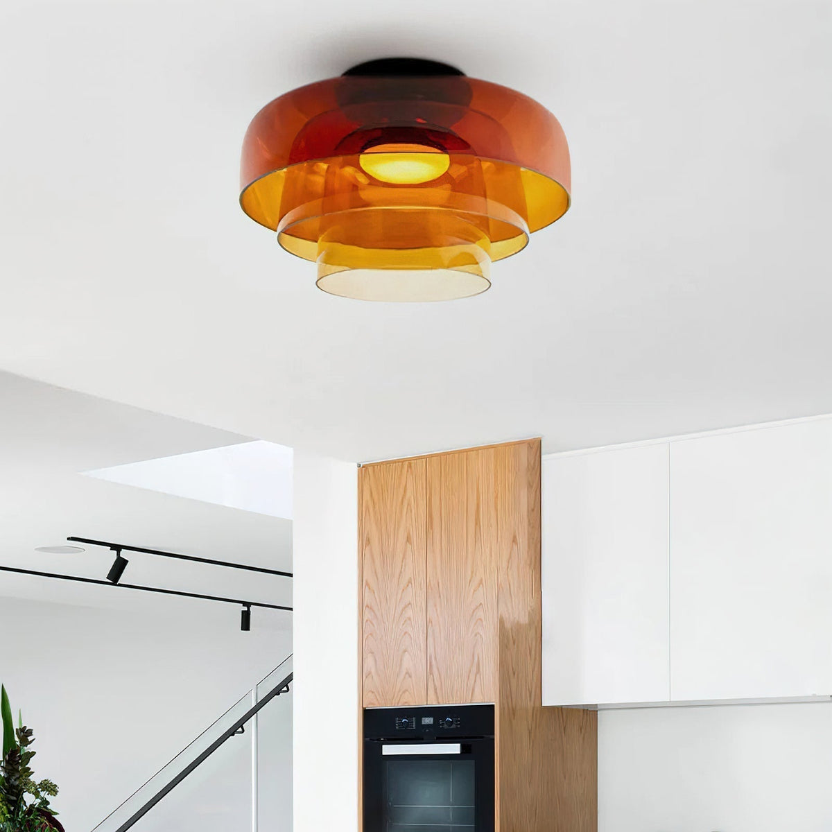 Miroriella plafondlamp gelaagde structuur warm elegant